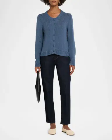 Eileen Fisher Crewneck Organic Cotton Knit Cardigan | Thumbnail 2 Eileen Fisher Crewneck Organic Cotton Knit Cardigan | Thumbnail 2