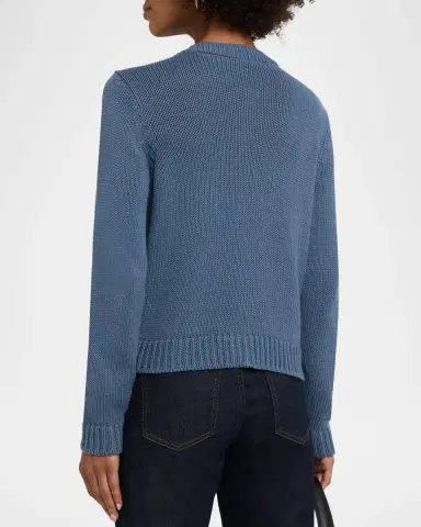 Eileen Fisher Crewneck Organic Cotton Knit Cardigan | Thumbnail 3 Eileen Fisher Crewneck Organic Cotton Knit Cardigan | Thumbnail 3