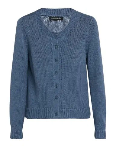 Eileen Fisher Crewneck Organic Cotton Knit Cardigan | Thumbnail 1 Eileen Fisher Crewneck Organic Cotton Knit Cardigan | Thumbnail 1
