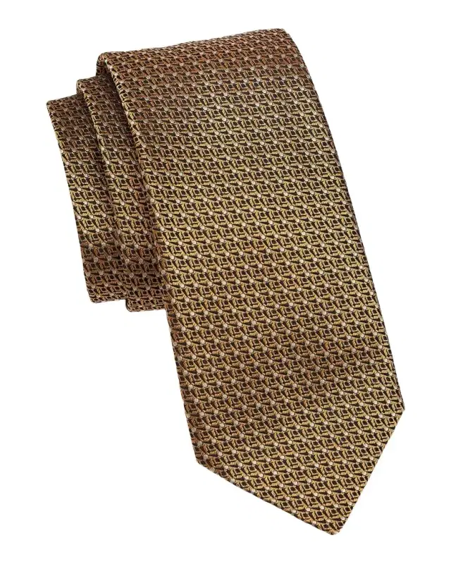 Canali Men 's Jacquard Silk Tie