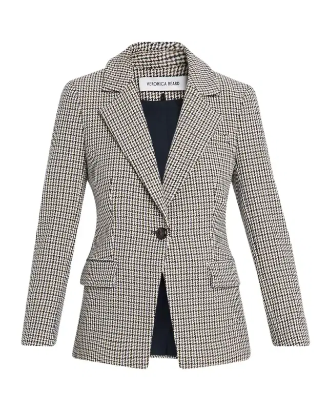 Veronica Beard Healy Houndstooth Dickey Jacket