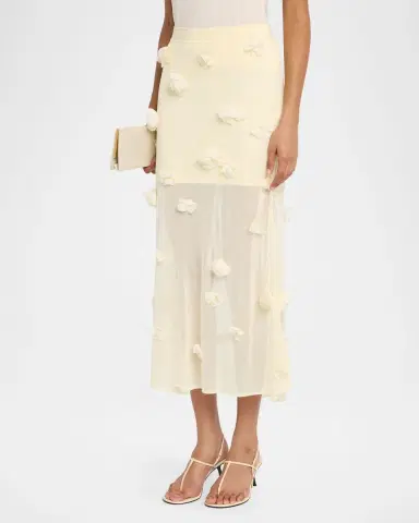 Simkhai Cora Floral Midi Skirt | Thumbnail 4 Simkhai Cora Floral Midi Skirt | Thumbnail 4