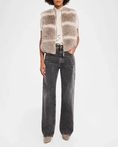 Brunello Cucinelli Authenic Denim Straight-Leg Jeans | Thumbnail 2