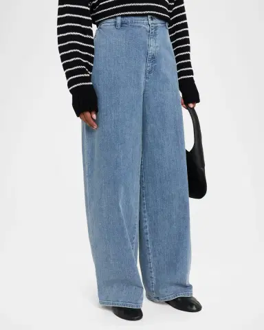 Eileen Fisher Roomy Wide-Leg Stretch Cotton Jeans | Thumbnail 4 Eileen Fisher Roomy Wide-Leg Stretch Cotton Jeans | Thumbnail 4