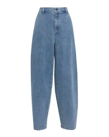 Eileen Fisher Roomy Wide-Leg Stretch Cotton Jeans | Thumbnail 1 Eileen Fisher Roomy Wide-Leg Stretch Cotton Jeans | Thumbnail 1