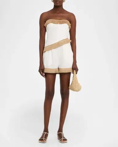 JBQ Morgan Strapless Fringe-Trim Top | Thumbnail 2