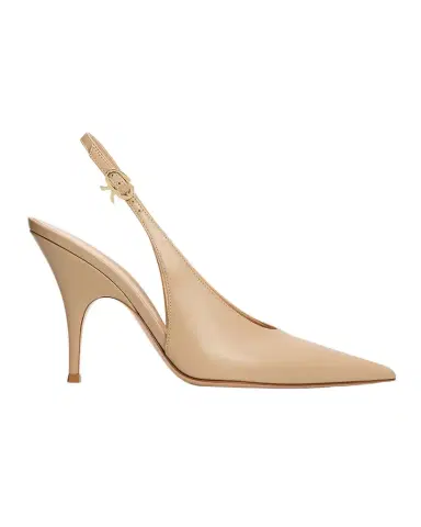 Gianvito Rossi 95mm Sofia Leather Slingback Pumps | Thumbnail 1