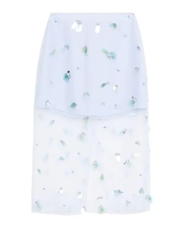 SIMKHAI Delilah Embellished Tulle Midi Skirt