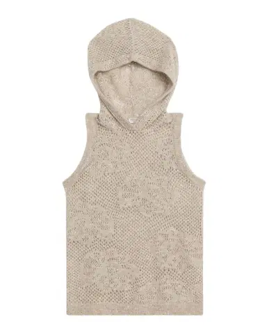 Brunello Cucinelli Dazzling Water Lillies Knit Hooded Vest | Thumbnail 1 Brunello Cucinelli Dazzling Water Lillies Knit Hooded Vest | Thumbnail 1