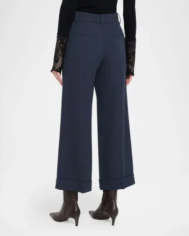 Brunello Cucinelli Fluid Wool Cuffed Pants | Thumbnail 3