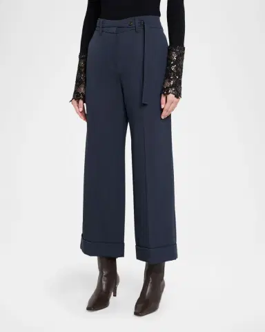 Brunello Cucinelli Fluid Wool Cuffed Pants | Thumbnail 4