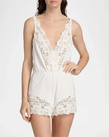 Cosabella Romanza Sleep Romper | Thumbnail 4 Cosabella Romanza Sleep Romper | Thumbnail 4