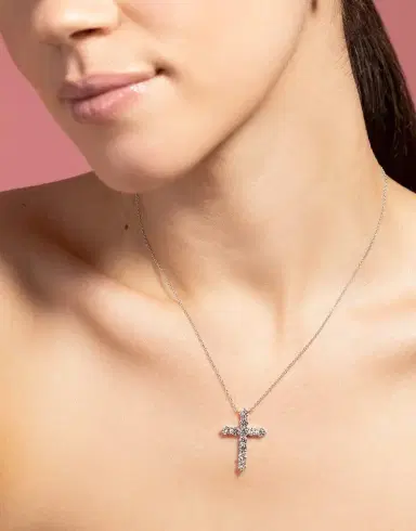 KWIAT Diamond Cross Pendant Neaklace - 0.5ctw | Thumbnail 2 KWIAT Diamond Cross Pendant Neaklace - 0.5ctw | Thumbnail 2
