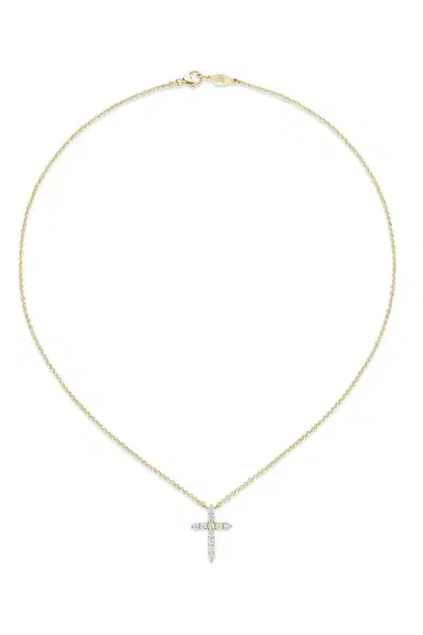 KWIAT Diamond Cross Pendant Necklace - 0.9ctw | Thumbnail 3