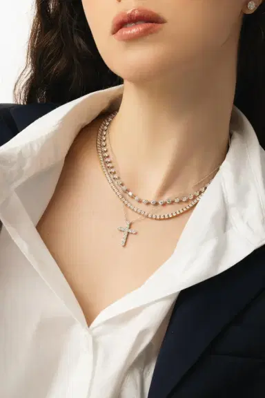 KWIAT Diamond Cross Pendant Necklace - 1.3ctw | Thumbnail 2 KWIAT Diamond Cross Pendant Necklace - 1.3ctw | Thumbnail 2