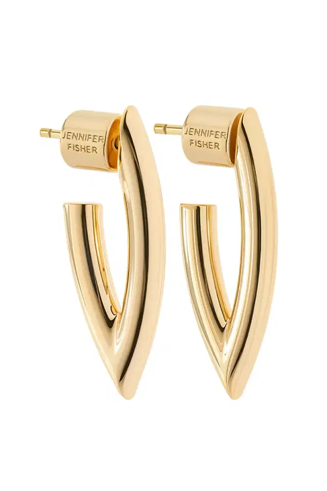 Jennifer Fisher Feather Huggie Earrings - Yellow