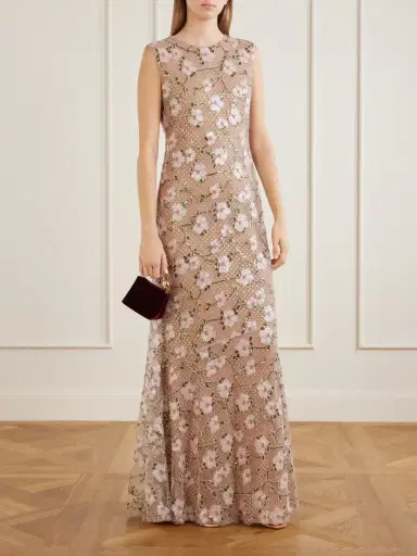 Self-Portrait Sequin-embellished Mesh Maxi Dress | Thumbnail 2 Self-Portrait Sequin-embellished Mesh Maxi Dress | Thumbnail 2