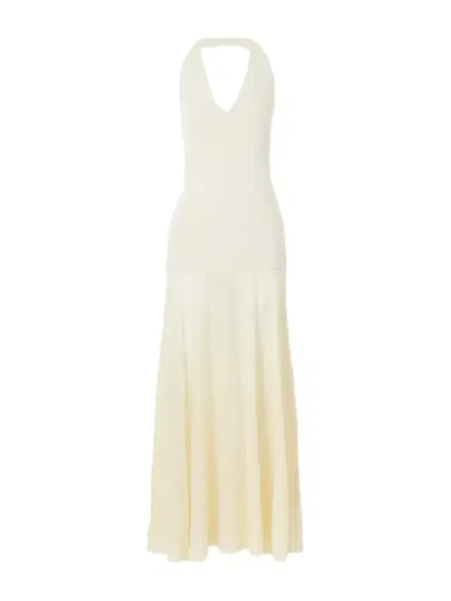 St. Agni Circle Mesh And Crepe Halterneck Maxi Dress