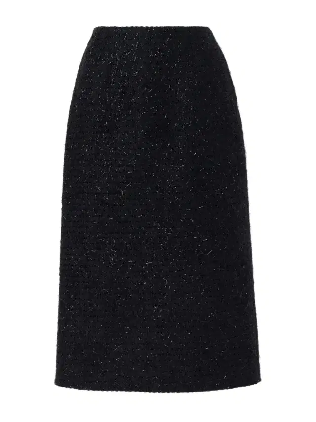 Simone Rocha Shearling-trimmed Metallic-tweed Midi Skirt