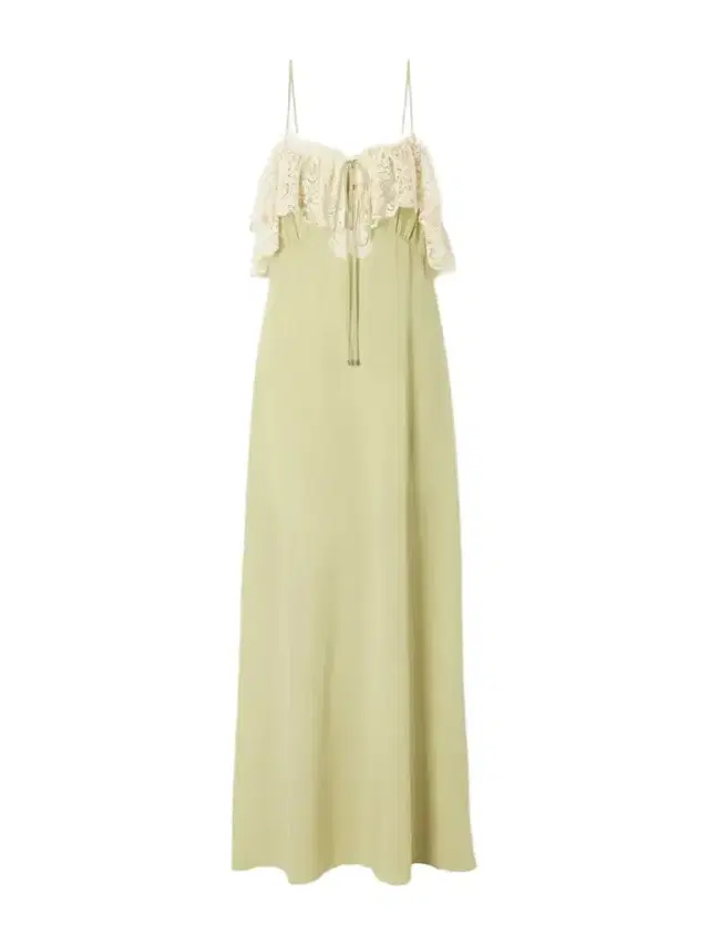 Chloé Lace-trimmed Silk-crepe De Chine Maxi Dress