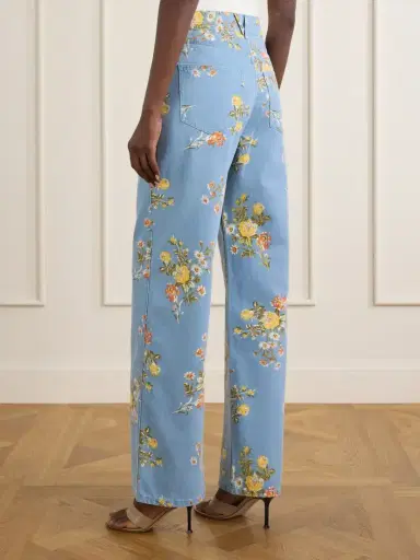 Veronica Beard Taylor Floral-print High-rise Wide-leg Jeans | Thumbnail 4 Veronica Beard Taylor Floral-print High-rise Wide-leg Jeans | Thumbnail 4