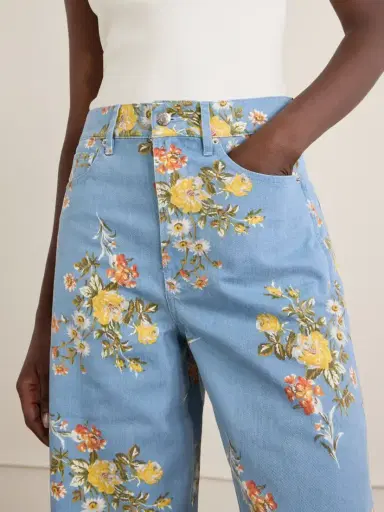 Veronica Beard Taylor Floral-print High-rise Wide-leg Jeans | Thumbnail 5 Veronica Beard Taylor Floral-print High-rise Wide-leg Jeans | Thumbnail 5