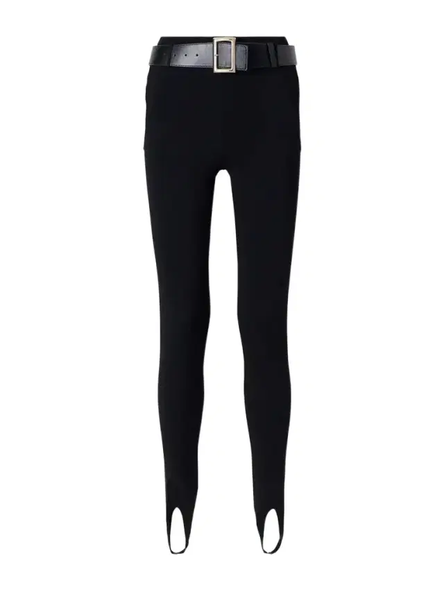 Self-Portrait Belted Stretch-jersey Stirrup Leggings