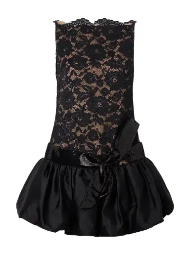 Self-Portrait Sequined-trimmed Satin And Lace Mini Dress | Thumbnail 1 Self-Portrait Sequined-trimmed Satin And Lace Mini Dress | Thumbnail 1