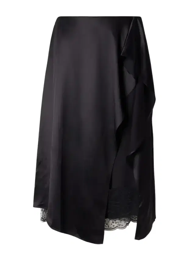 Acne Studios Ruffled Satin Midi Skirt