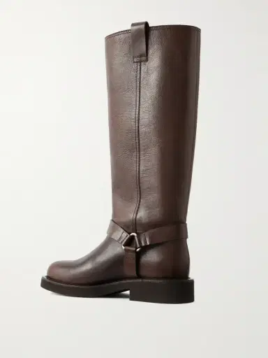 Brunello Cucinelli Bead-embellished Leather Biker Boots | Thumbnail 3 Brunello Cucinelli Bead-embellished Leather Biker Boots | Thumbnail 3