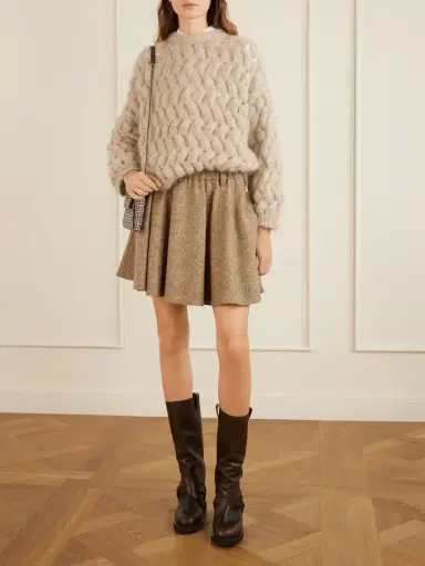 Brunello Cucinelli Bead-embellished Leather Biker Boots | Thumbnail 4 Brunello Cucinelli Bead-embellished Leather Biker Boots | Thumbnail 4