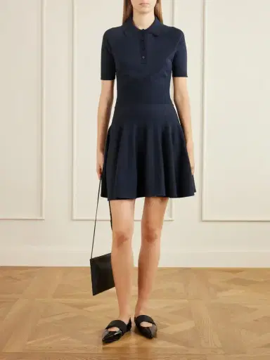 Givenchy Ribbed Cotton-blend Polo Dress | Thumbnail 2 Givenchy Ribbed Cotton-blend Polo Dress | Thumbnail 2