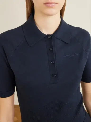 Givenchy Ribbed Cotton-blend Polo Dress | Thumbnail 4 Givenchy Ribbed Cotton-blend Polo Dress | Thumbnail 4