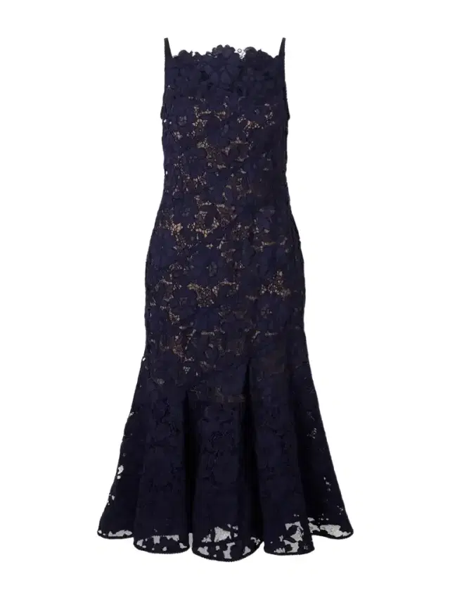 Self-Portrait Scalloped Lace Midi Dress
