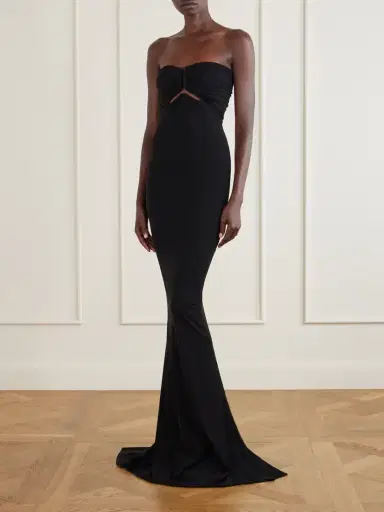 Rick Owens Allanah Strapless Draped Jersey Maxi Dress | Thumbnail 2