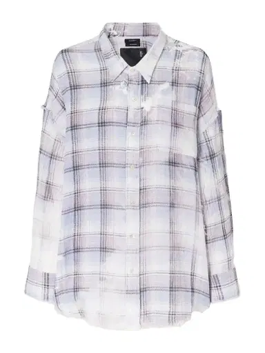 R13 Distressed Checked Crinkled-cotton Gauze Shirt | Thumbnail 1