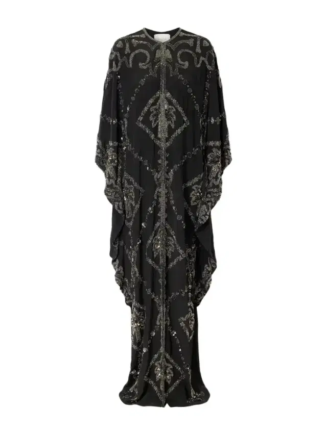 Johanna Ortiz Embellished Silk Maxi Dress