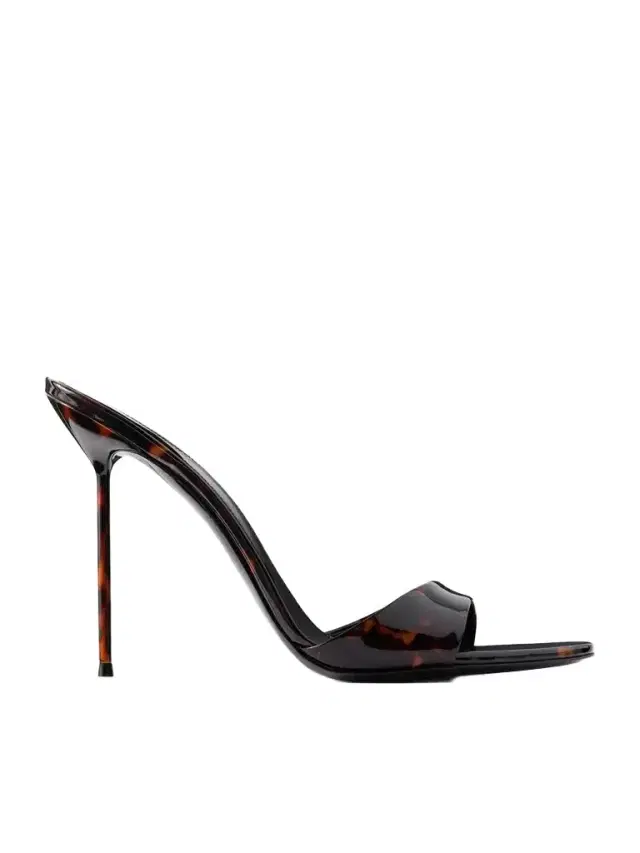 Paris Texas Lidia 105 Animal-print Patent-leather Mules