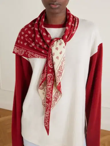 Guest In Residence The Wild Rag Cotton And Silk-blend Jacquard Scarf | Thumbnail 2