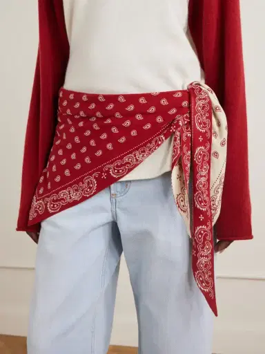Guest In Residence The Wild Rag Cotton And Silk-blend Jacquard Scarf | Thumbnail 4