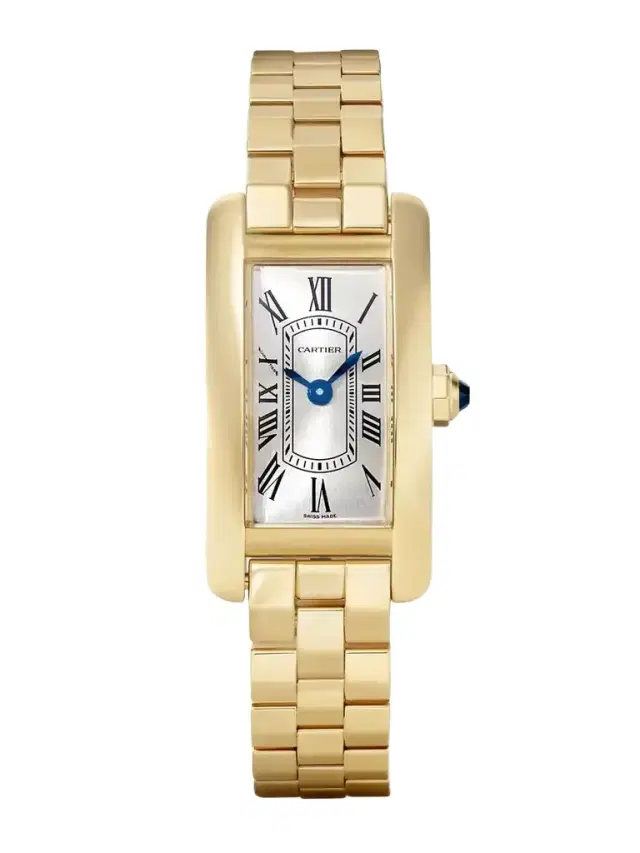 Cartier Tank Américaine Small Quartz-movement 18-karat Gold Watch, Ref. Crwgta0406