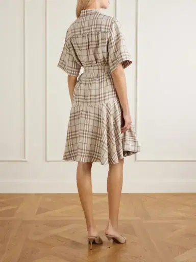 Burberry Checked Woven Mini Dress | Thumbnail 3 Burberry Checked Woven Mini Dress | Thumbnail 3