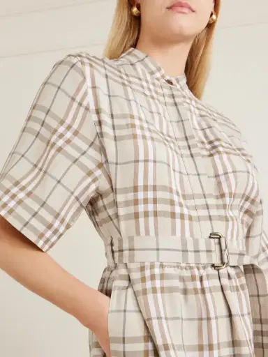 Burberry Checked Woven Mini Dress | Thumbnail 4 Burberry Checked Woven Mini Dress | Thumbnail 4