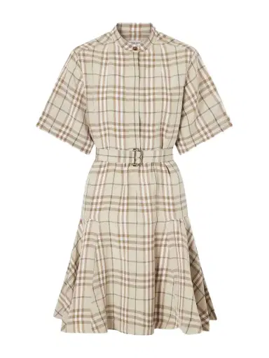Burberry Checked Woven Mini Dress | Thumbnail 1 Burberry Checked Woven Mini Dress | Thumbnail 1