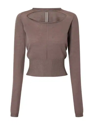 Rick Owens Cropped Cut-out Virgin Wool Sweater | Thumbnail 1 Rick Owens Cropped Cut-out Virgin Wool Sweater | Thumbnail 1