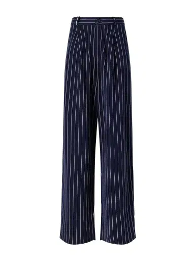 Guest In Residence Carpenter Pinstriped Cotton And Silk-blend Knit Straight-leg Pants | Thumbnail 1