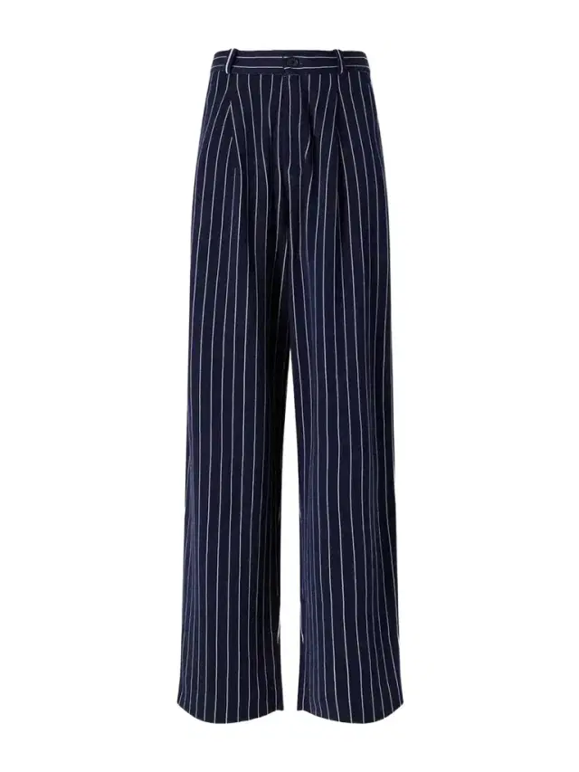 Guest In Residence Carpenter Pinstriped Cotton And Silk-blend Knit Straight-leg Pants