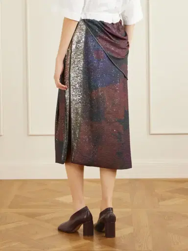 Maison Margiela Sequined Satin Midi Skirt | Thumbnail 4 Maison Margiela Sequined Satin Midi Skirt | Thumbnail 4