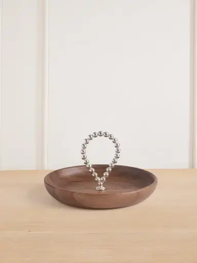 Christofle Perles Silver-plated And Wood Bowl | Thumbnail 1
