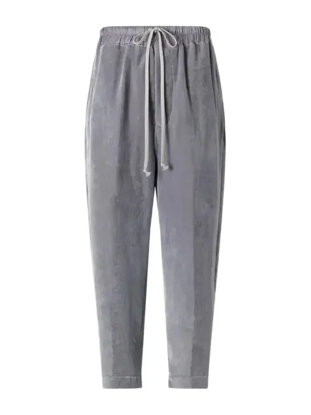 Rick Owens Astaires Cropped Velvet Mid-rise Tapered Pants